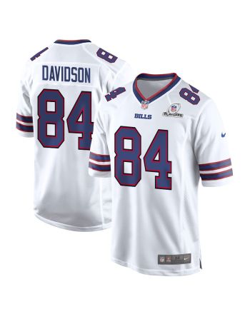 Zach Davidson 84 Buffalo Bills 2023 Playoffs Patch Game Men Jersey - White