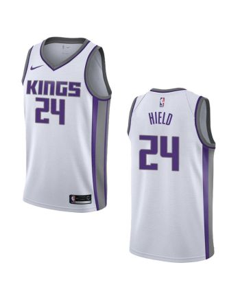 Men's Sacramento Kings 24 Buddy Hield Association Swingman Jersey - White