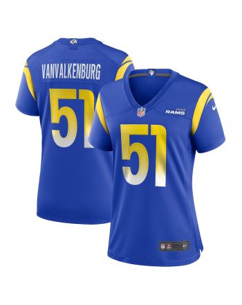 Zach VanValkenburg 51 Los Angeles Rams Game Women Jersey - Royal