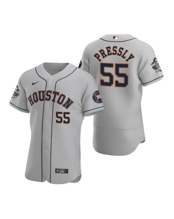 Houston Astros Ryan Pressly 55 Gray 2022-23 World Series Jersey