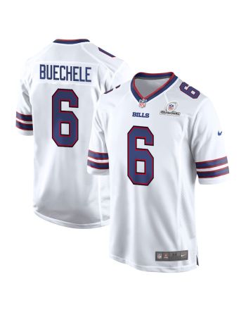 Shane Buechele 6 Buffalo Bills 2024 Divisional Patch Game Men Jersey - White