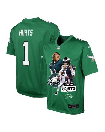 Jalen Hurts 1 Philadelphia Eagles Rising Star Game YOUTH Jersey - Green