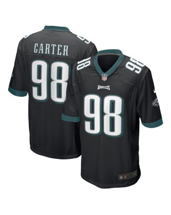 Jalen Carter 98 Philadelphia Eagles Men Alternate Team Game Jersey - Black