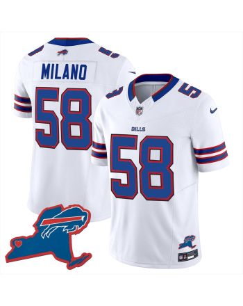 Matt Milano 58 Buffalo Bills New York Patch Game Men Jersey - White