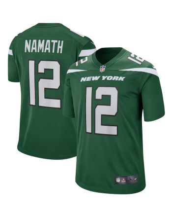 Joe Namath 12 New York Jets Men Game Retired Jersey - Gotham Green