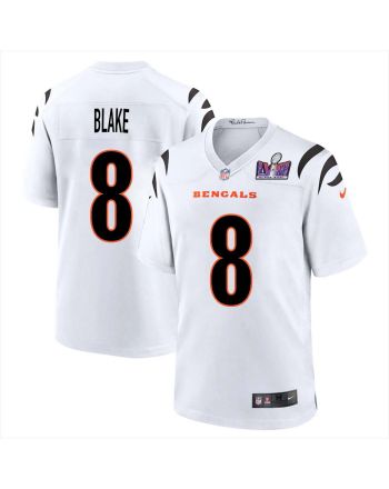 Jeff Blake 8 Cincinnati Bengals Super Bowl LVIII Men Away Limited Jersey - White