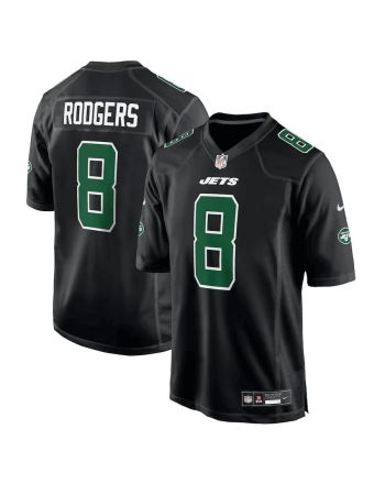 Aaron Rodgers 8 New York Jets Fashion Game Jersey - Men Black