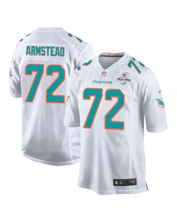 Terron Armstead 72 Miami Dolphins 2023 Playoffs Patch Game Men Jersey - White