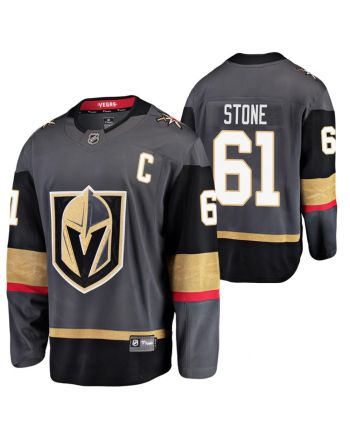 Men Vegas Golden Knights Mark Stone 61 Jersey Black Home 2023 Captain Jersey Jersey