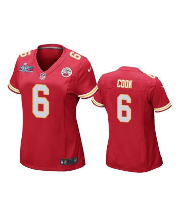 Bryan Cook 6 Kansas City Chiefs Super Bowl LVII Game Jersey - Women Red