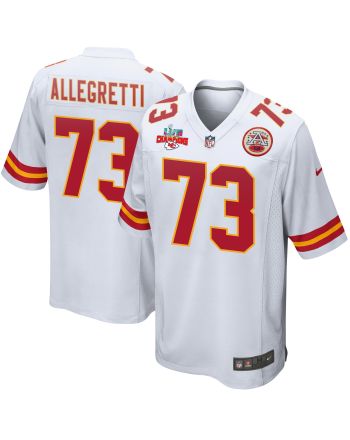 Nick Allegretti 73 Kansas City Chiefs Super Bowl LVII Champions 3 Stars Men Game Jersey - White