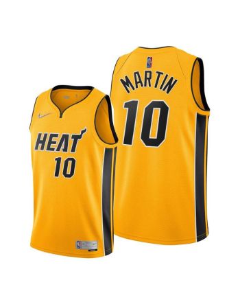 Caleb Martin 10 Miami Heat Earned Edition Gold Jersey - Men Jersey