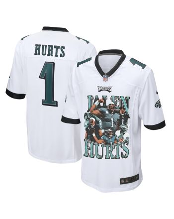 Jalen Hurts 1 Philadelphia Eagles Leadership Game Jersey - Men, White