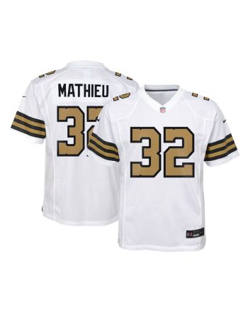 Tyrann Mathieu 32 New Orleans Saints YOUTH Game Jersey - White