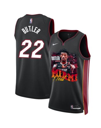 Jimmy Butler 22 Miami Heat Star Performer 2023 NBA Champions Swingman Jersey - Black