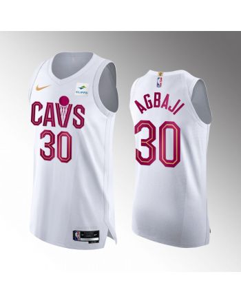 Cleveland Cavaliers Ochai Agbaji 30 2022-23 Association Edition White Jersey