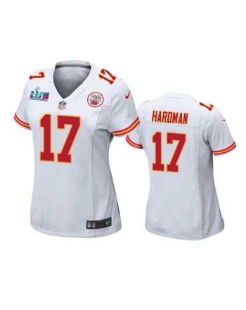 Mecole Hardman 17 Kansas City Chiefs Super Bowl LVII Game Jersey - Women White