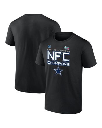 Dallas Cowboys NFC Champions Iconic Slant Black T-Shirt