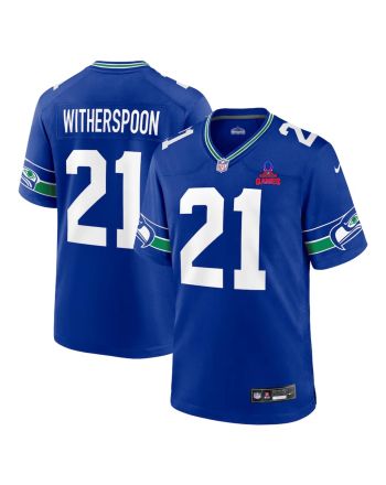 Devon Witherspoon 21 Seattle Seahawks 2024 Pro Bowl Patch Throwback Game Men Jersey - Royal