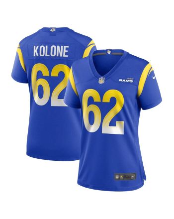 Jeremiah Kolone Los Angeles Rams Women's Team Game Player Jersey - Royal