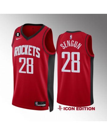 Houston Rockets Alperen Sengun 28 2022-23 Icon Edition Red Jersey NO.6 Patch