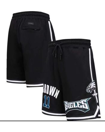 A.J. Brown 11 Philadelphia Eagles Team Player Shorts - Black