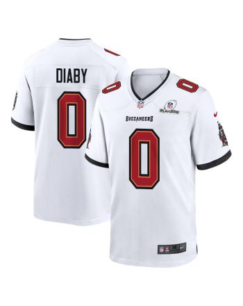 Yaya Diaby 0 Tampa Bay Buccaneers 2023 Playoffs Patch Game Men Jersey - White