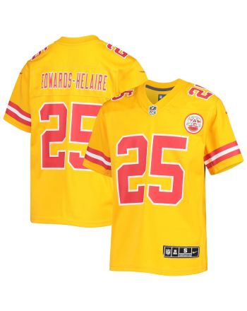 Clyde Edwards-Helaire Kansas City Chiefs Youth Inverted Team Game Jersey - Gold