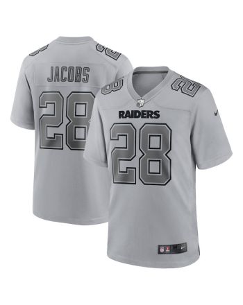 Josh Jacobs 28 Las Vegas Raiders Atmosphere Fashion Game Jersey - Gray