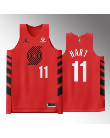 Portland Trail Blazers 11 Josh Hart Red Jersey 2022-23 Statement Edition