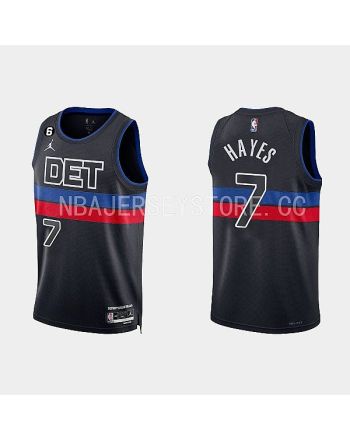 Detroit Pistons 7 Killian Hayes 2022-23 Statement Edition Black Men Jersey