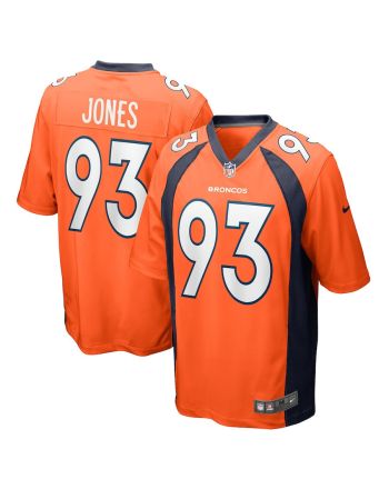 Troy Jones 93 Denver Broncos Game Men Jersey - Orange