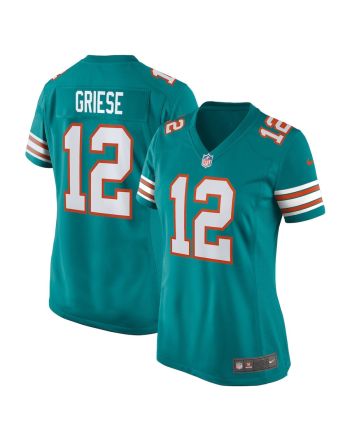 Bob Griese 12 Miami Dolphins Women Retired Jersey - Aqua