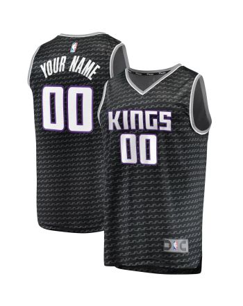 Sacramento Kings Fast Break Custom Jersey Black - Statement Edition