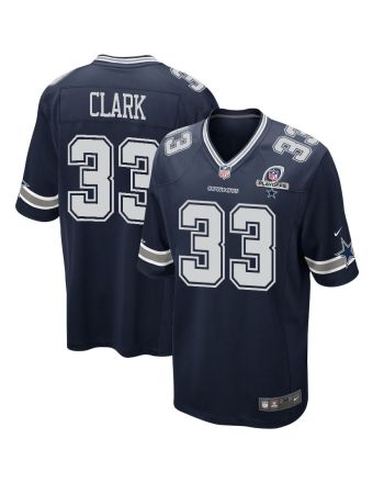 Damone Clark 33 Dallas Cowboys 2023 Playoffs Patch Game Men Jersey - Navy