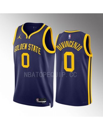 Golden State Warriors Donte DiVincenzo 0 2022-23 Statement Edition Navy Jersey