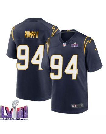 Chris Rumph II 94 Los Angeles Chargers Super Bowl LVIII Men Alternate Game Jersey - Navy