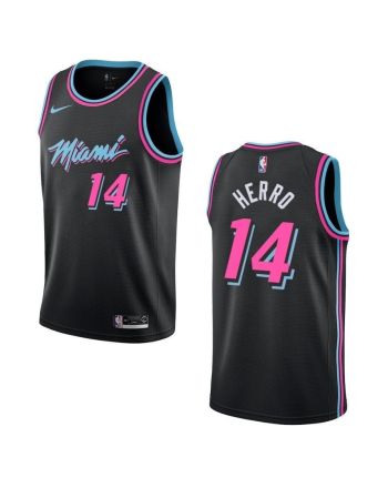 Men's Miami Heat 14 Tyler Herro City Swingman Jersey - Black