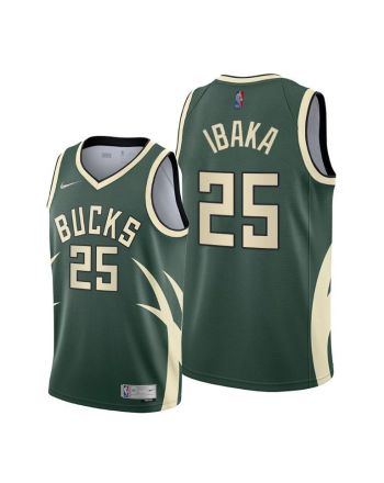 Serge Ibaka 25 Milwaukee Bucks Earned Edition Green Jersey 2022 Trade - Men Jersey