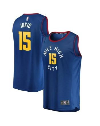 Nikola Jokic Denver Nuggets Fast Break Jersey - Statement Edition - Blue