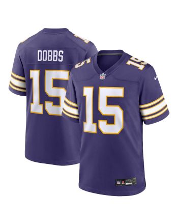 Joshua Dobbs 15 Minnesota Vikings Alternate Game Men Jersey - Purple