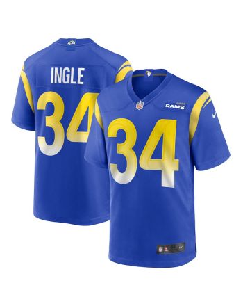 Tanner Ingle 34 Los Angeles Rams Game Men Jersey - Royal