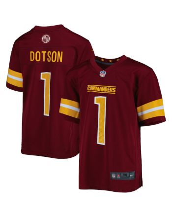 Jahan Dotson 1 Washington Commanders Game YOUTH Jersey - Burgundy