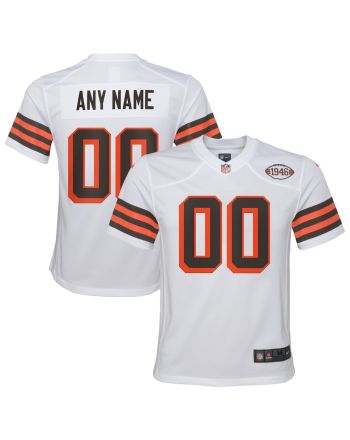 Cleveland Browns Custom YOUTH Alternate Game Jersey - White