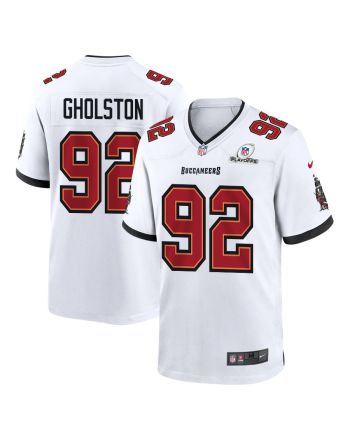 William Gholston 92 Tampa Bay Buccaneers 2023 Playoffs Patch Game Men Jersey - White