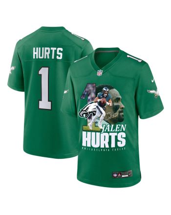 Jalen Hurts 1 Philadelphia Eagles Brilliance Game Jersey - Men, Green