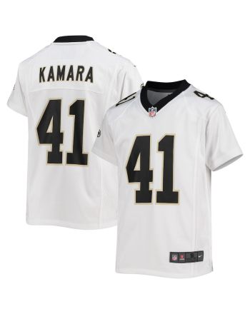 Alvin Kamara 41 New Orleans Saints YOUTH Game Jersey - White