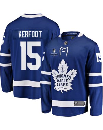 Alexander Kerfoot 15 Toronto Maple Leafs Stanley Cup 2023 Playoffs Patch Home Breakaway Men Jersey - Blue