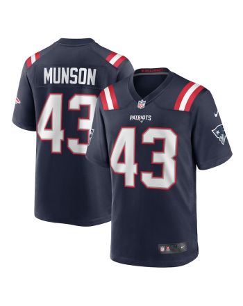 Calvin Munson 43 New England Patriots Game Men Jersey - Navy