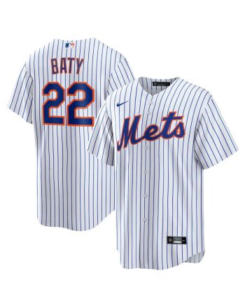 Brett Baty 22 New York Mets Men Jersey - White